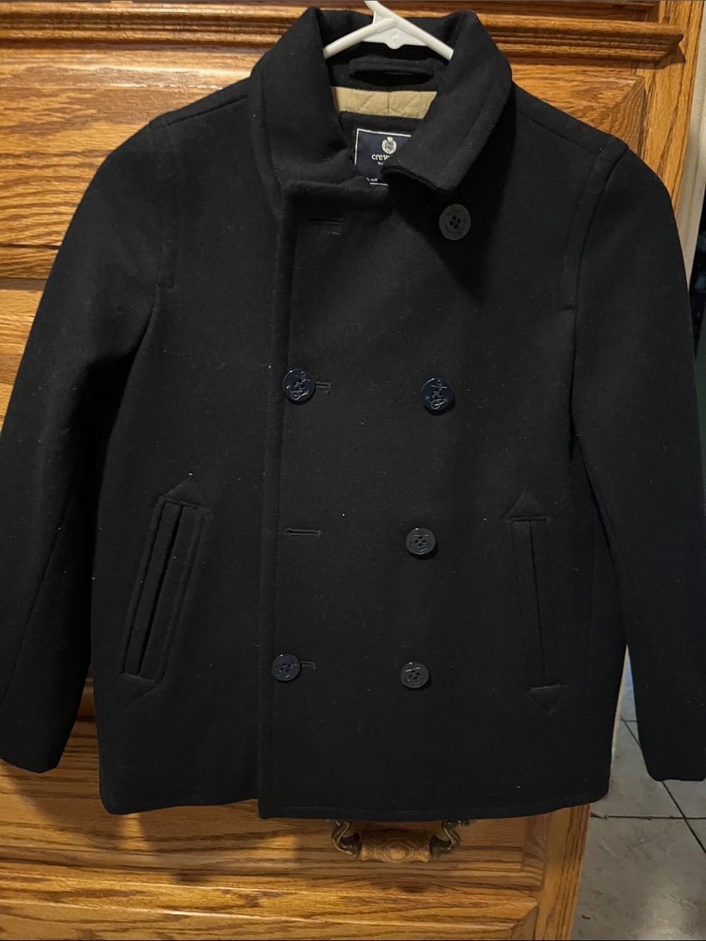 Crewcuts Boys Navy Wool Peacoat - Picture 2 of 10